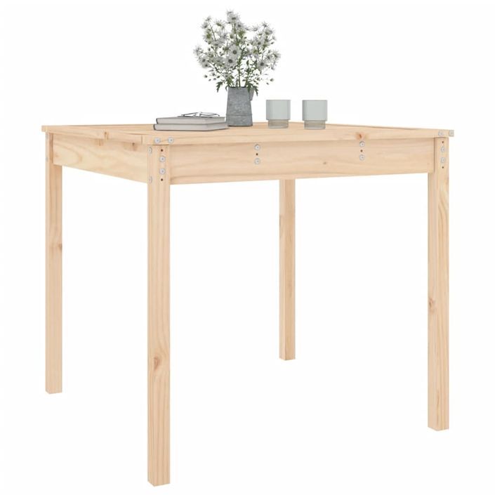 Table de jardin 82,5x82,5x76 cm bois massif de pin - Photo n°4