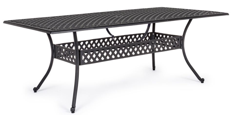 Table de jardin aluminium moulée anthracite Kofiam 213 cm - Photo n°1