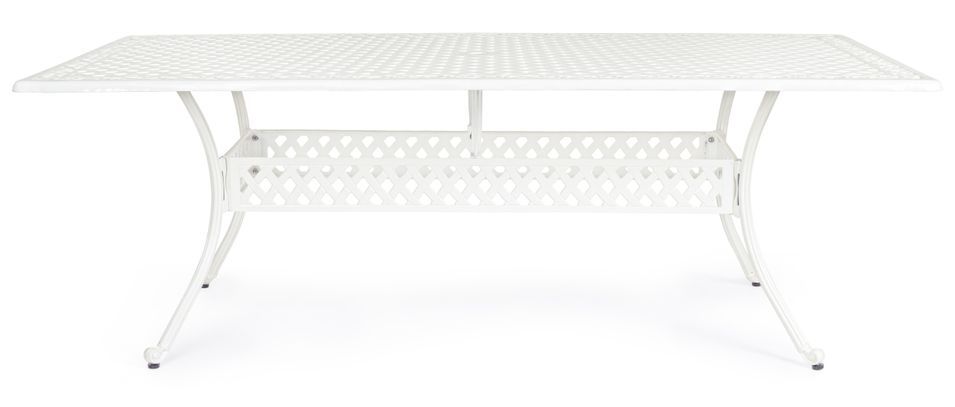 Table de jardin aluminium moulée blanc Kofiam 213 cm - Photo n°2