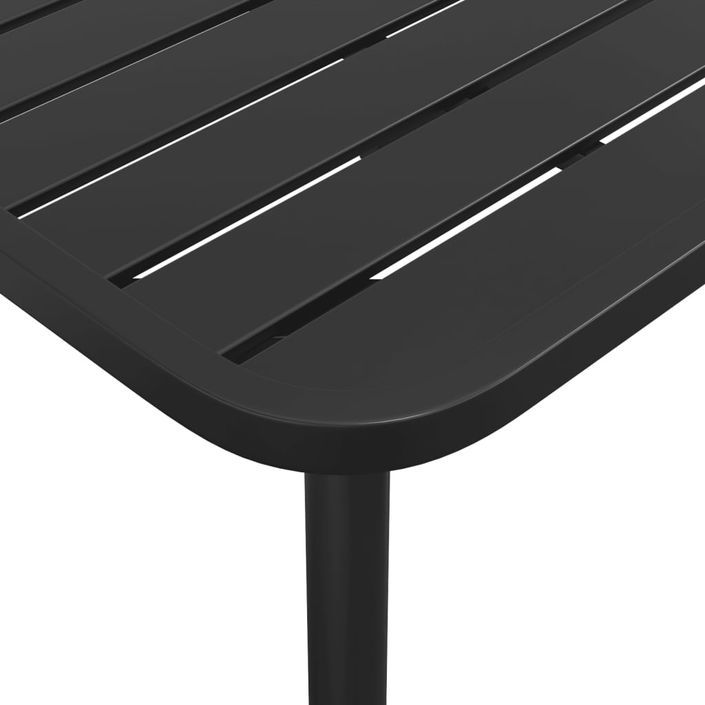 Table de jardin anthracite 100x100x71 cm acier - Photo n°6