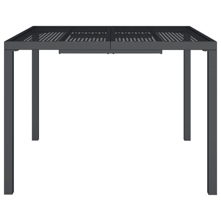 Table de jardin anthracite 100x100x72 cm acier - Photo n°3