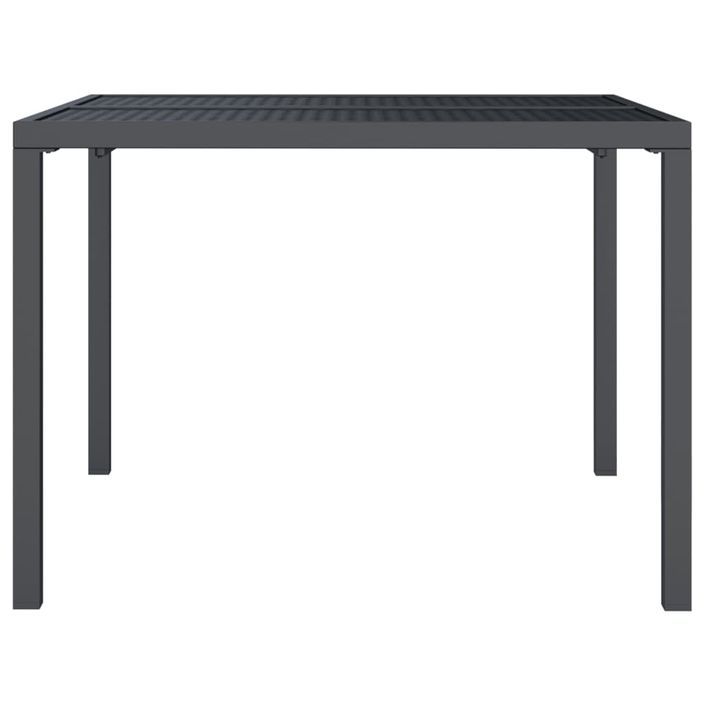 Table de jardin anthracite 100x100x72 cm acier - Photo n°4