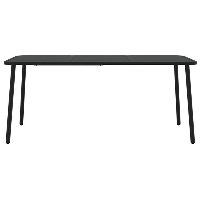 Table de jardin anthracite 165x80x71 cm acier - Photo n°3