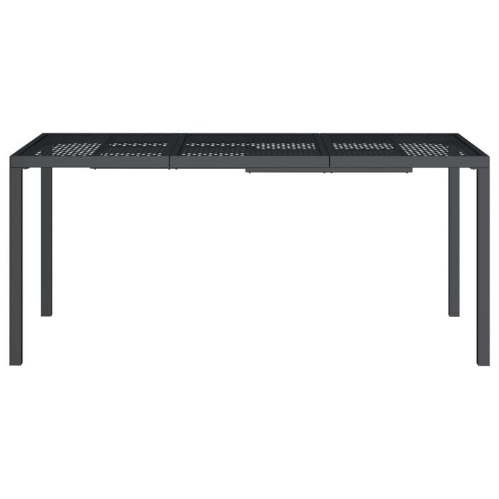 Table de jardin anthracite 165x80x72 cm acier - Photo n°3