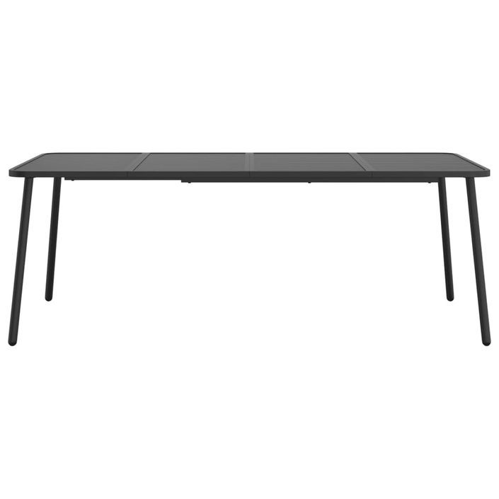 Table de jardin anthracite 200x100x71 cm acier - Photo n°3