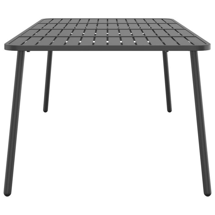 Table de jardin anthracite 200x100x71 cm acier - Photo n°4