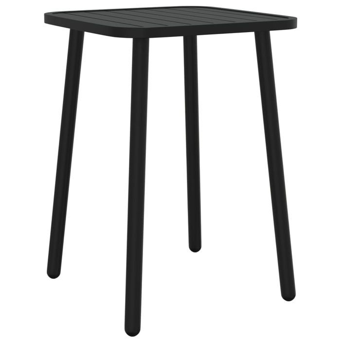 Table de jardin anthracite 50x50x71 cm acier - Photo n°1