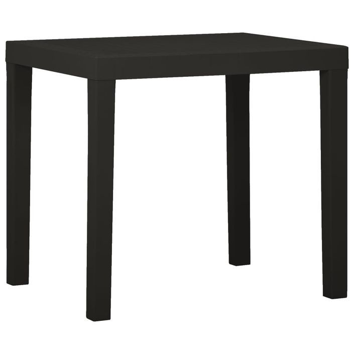 Table de jardin Anthracite 79x65x72 cm Plastique - Photo n°1