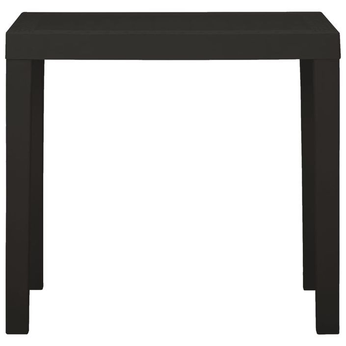 Table de jardin Anthracite 79x65x72 cm Plastique - Photo n°2