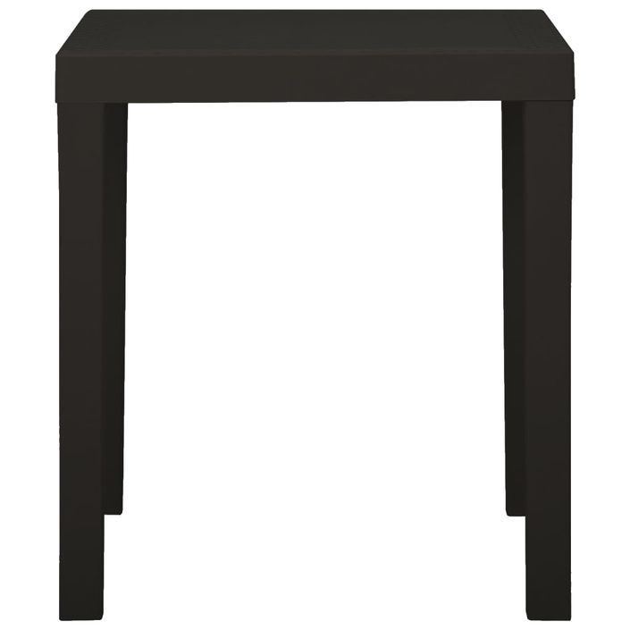 Table de jardin Anthracite 79x65x72 cm Plastique - Photo n°3