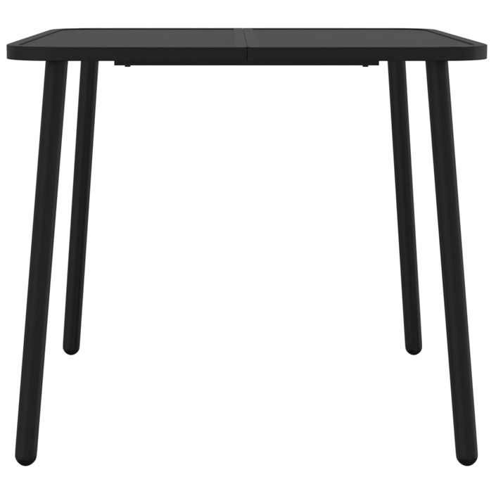 Table de jardin anthracite 80x80x71 cm acier - Photo n°3