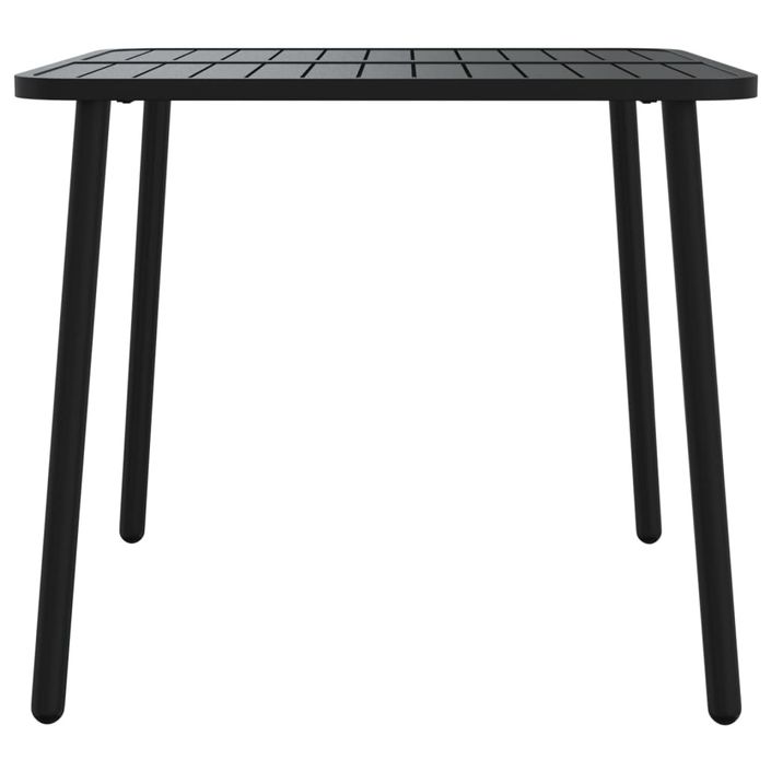 Table de jardin anthracite 80x80x71 cm acier - Photo n°4