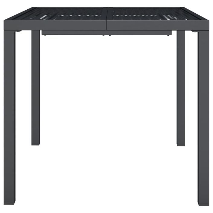 Table de jardin anthracite 80x80x72 cm acier - Photo n°3