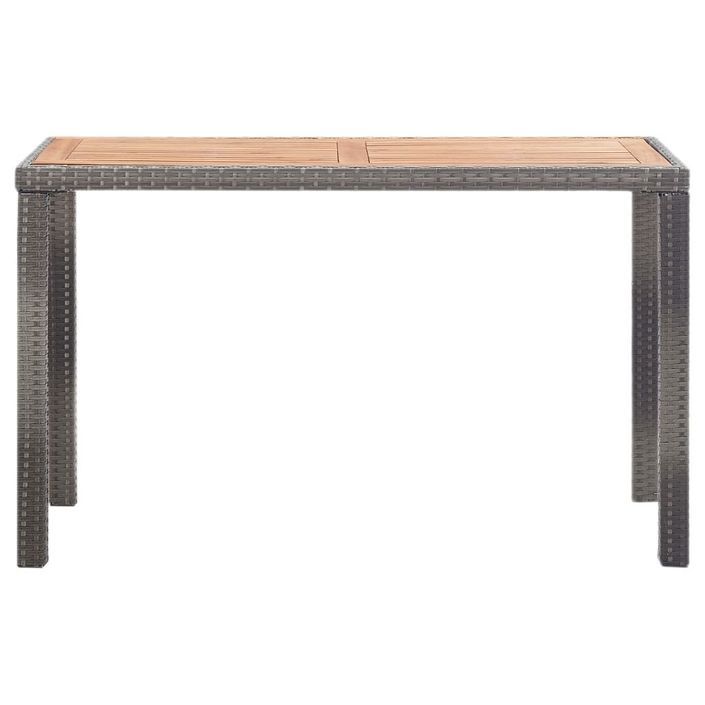 Table de jardin Anthracite et marron 123x60x74 cm Bois d'acacia - Photo n°2