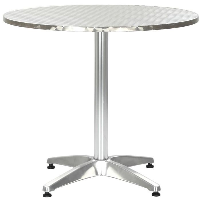 Table de jardin Argenté 80x70 cm Aluminium - Photo n°1