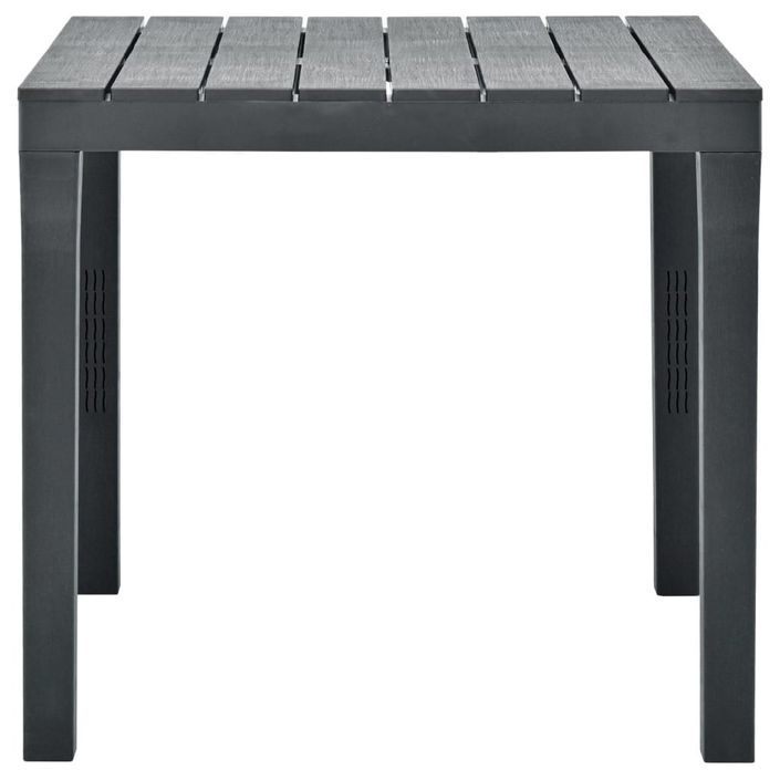 Table de jardin avec 2 bancs Plastique Anthracite - Photo n°5