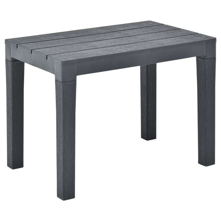 Table de jardin avec 2 bancs Plastique Anthracite - Photo n°6