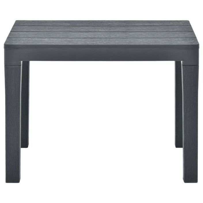 Table de jardin avec 2 bancs Plastique Anthracite - Photo n°7