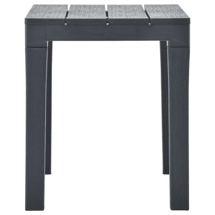 Table de jardin avec 2 bancs Plastique Anthracite - Photo n°8