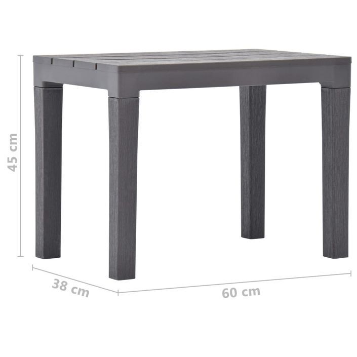 Table de jardin avec 2 bancs Plastique Marron - Photo n°7