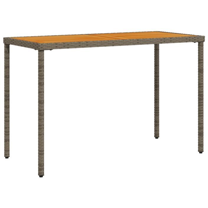 Table de jardin avec dessus en bois d'acacia gris 115x54x74 cm - Photo n°1