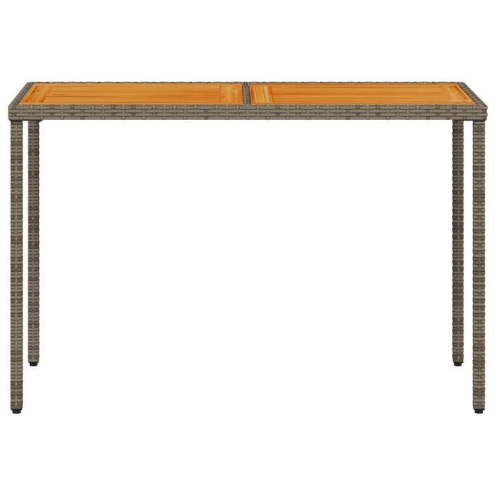 Table de jardin avec dessus en bois d'acacia gris 115x54x74 cm - Photo n°4