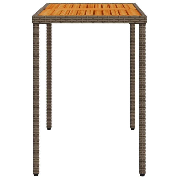 Table de jardin avec dessus en bois d'acacia gris 115x54x74 cm - Photo n°5