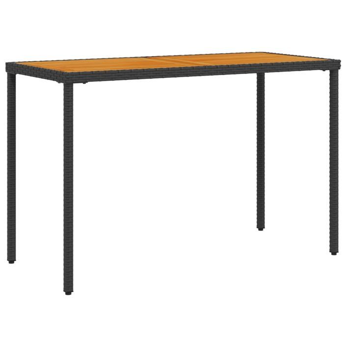 Table de jardin avec dessus en bois d'acacia noir 115x54x74 cm - Photo n°1