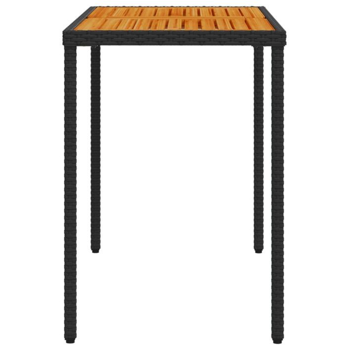 Table de jardin avec dessus en bois d'acacia noir 115x54x74 cm - Photo n°5