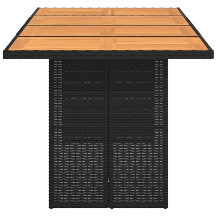 Table de jardin avec dessus en bois d'acacia noir 190x80x74 cm - Photo n°4