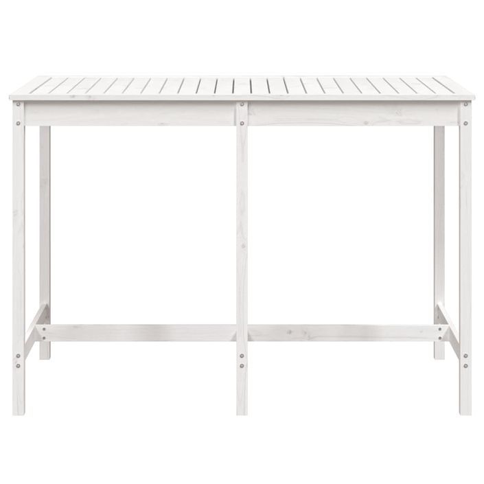 Table de jardin blanc 159,5x82,5x110 cm bois massif de pin - Photo n°4