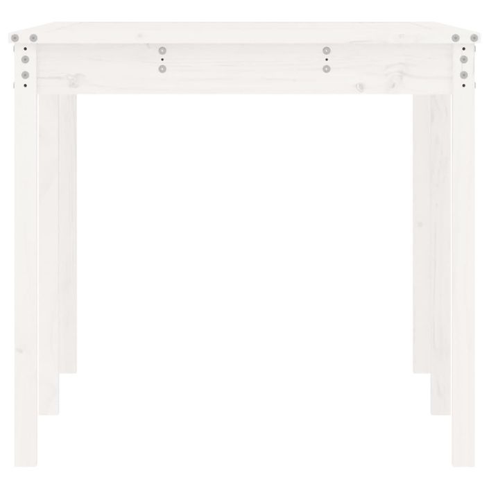 Table de jardin blanc 159,5x82,5x76 cm bois massif de pin - Photo n°6