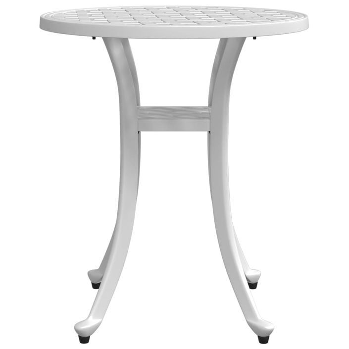 Table de jardin blanc Ø48x53 cm aluminium coulé - Photo n°6