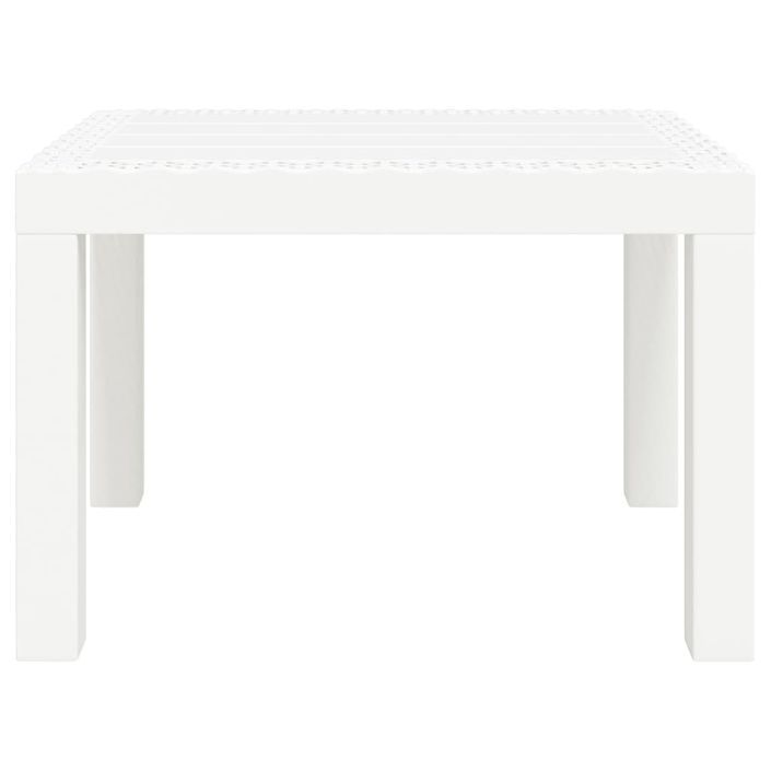 Table de jardin blanc 59x47x40 cm PP - Photo n°3