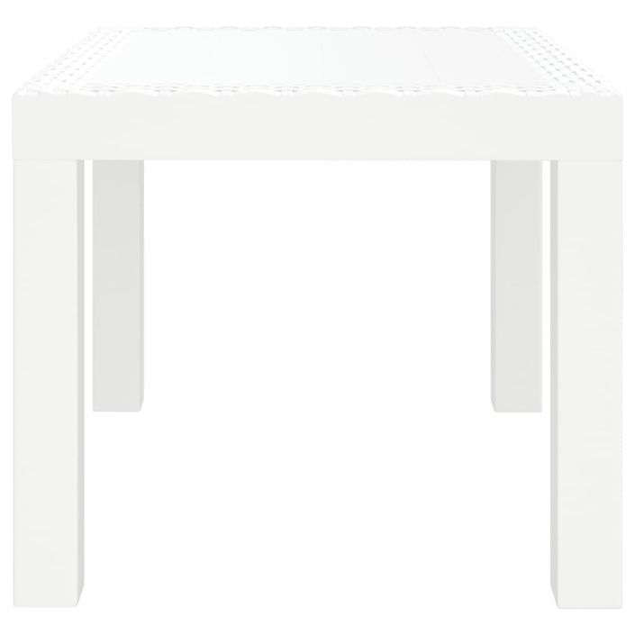 Table de jardin blanc 59x47x40 cm PP - Photo n°4