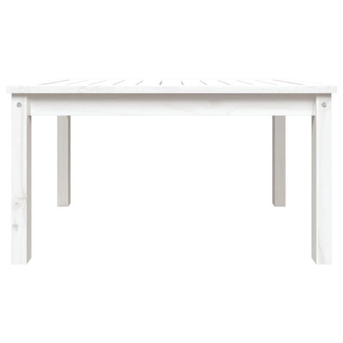 Table de jardin blanc 82,5x50,5x45 cm bois massif de pin - Photo n°5