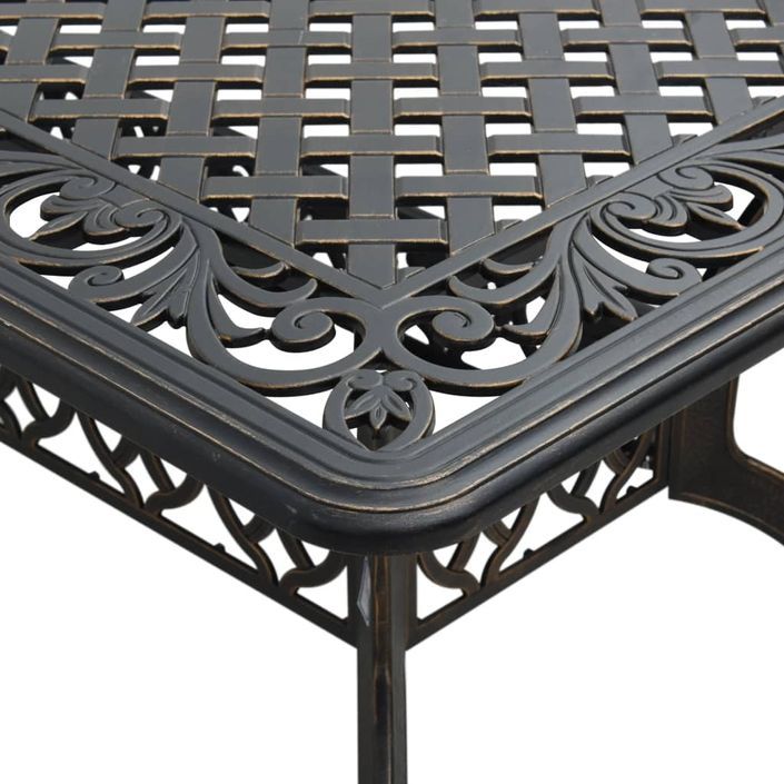 Table de jardin bronze 150x90x72 cm aluminium coulé - Photo n°9