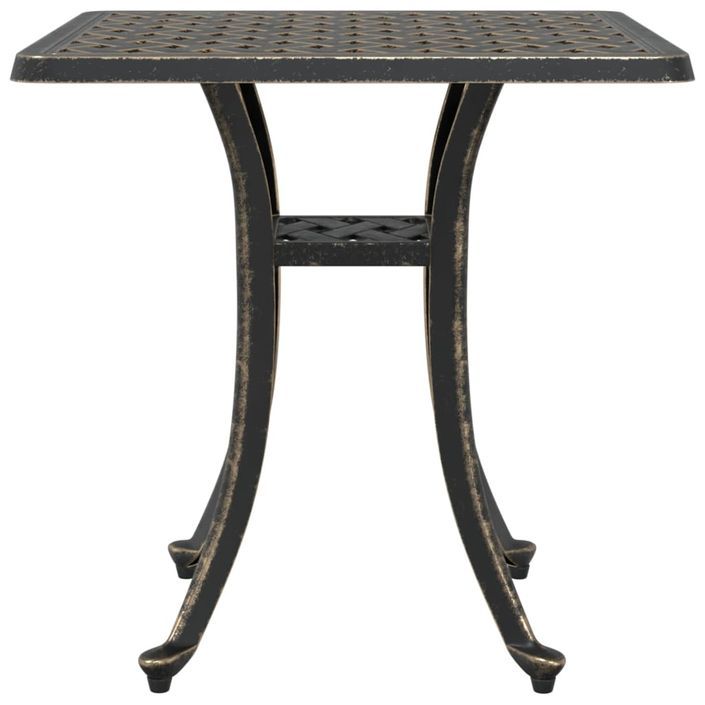 Table de jardin bronze 53x53x53 cm aluminium coulé - Photo n°5