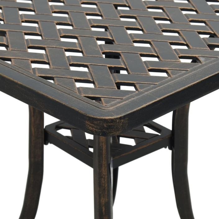 Table de jardin bronze 53x53x53 cm aluminium coulé - Photo n°9