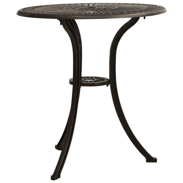 Table de jardin Bronze 62x62x65 cm Aluminium coulé - Photo n°2