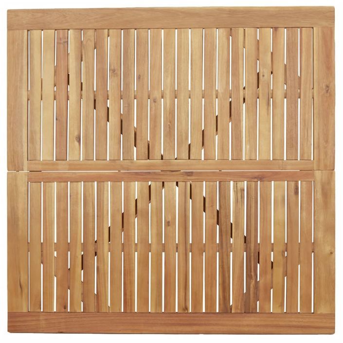 Table de jardin carrée 110x110x75 cm bois d'acacia solide - Photo n°6