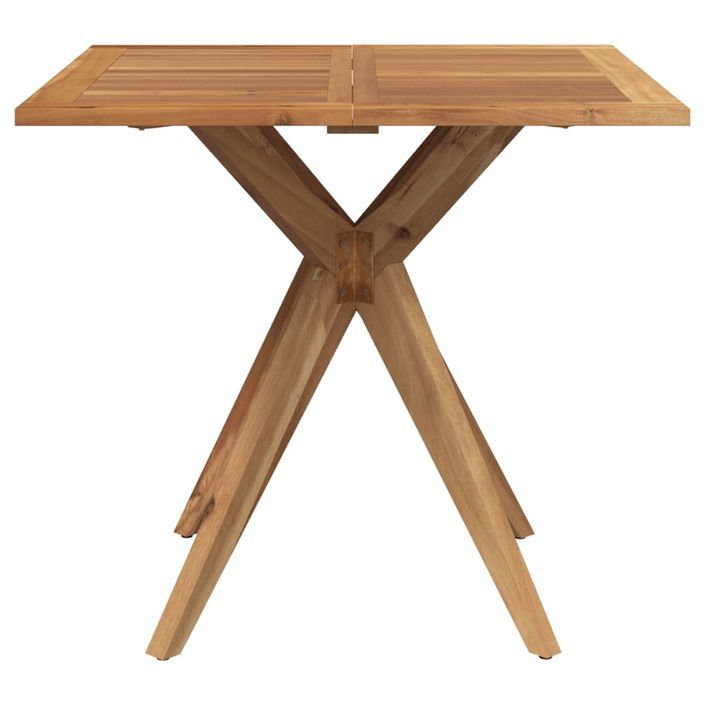 Table de jardin carrée 85x85x75 cm bois d'acacia solide - Photo n°3