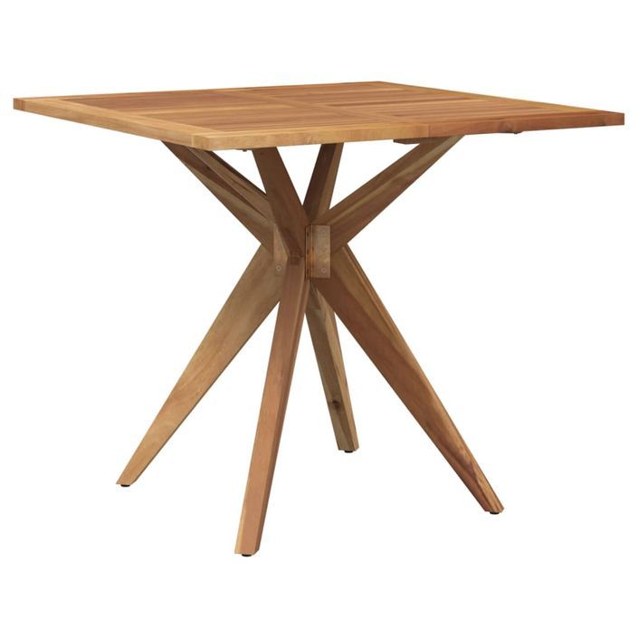 Table de jardin carrée 85x85x75 cm bois d'acacia solide - Photo n°5