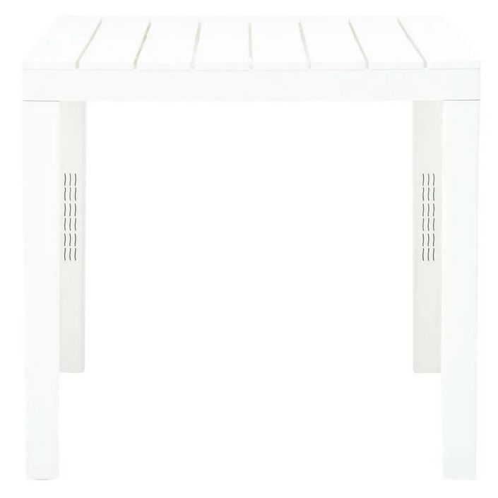 Table de jardin carrée plastique blanc Komed - Photo n°2