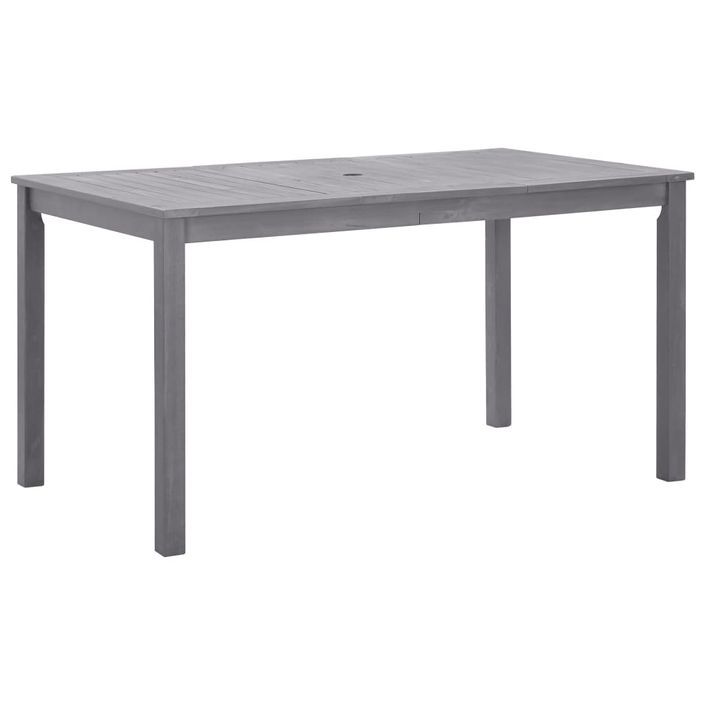 Table de jardin Délavage gris 140x80x74 cm Bois d'acacia massif - Photo n°1