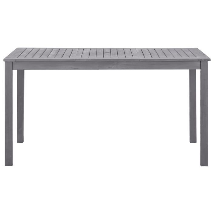 Table de jardin Délavage gris 140x80x74 cm Bois d'acacia massif - Photo n°2