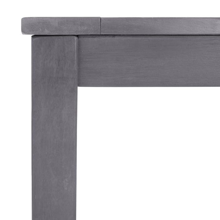 Table de jardin Délavage gris 140x80x74 cm Bois d'acacia massif - Photo n°5