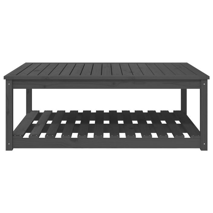 Table de jardin gris 121x82,5x45 cm bois massif de pin - Photo n°5