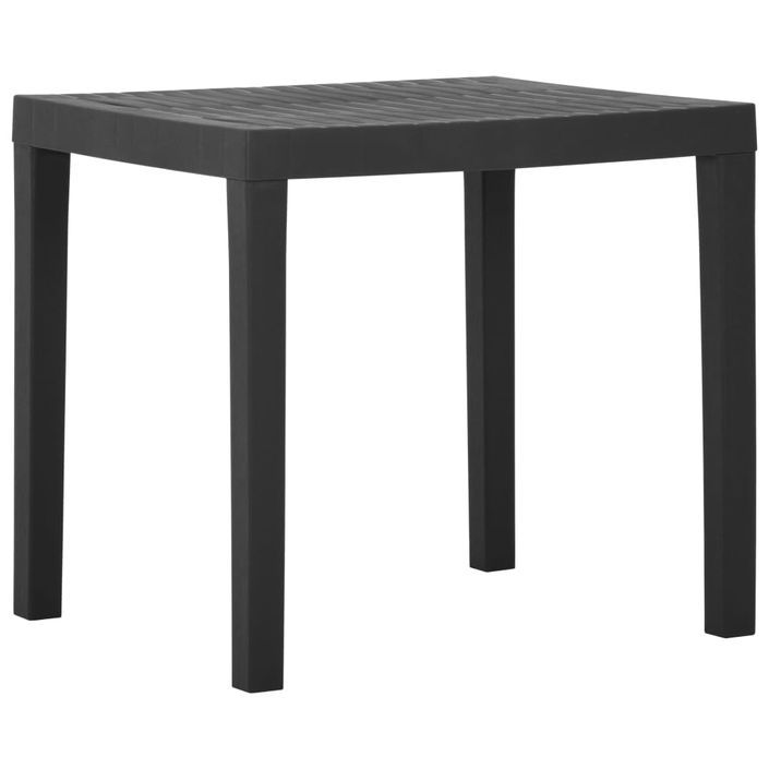 Table de jardin Gris 79x65x72 cm Plastique - Photo n°1