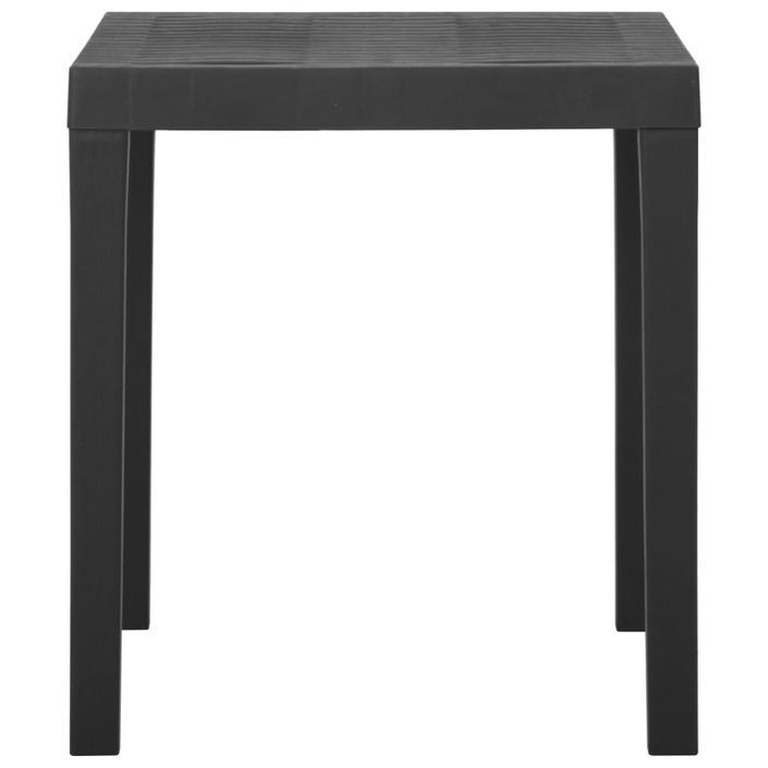 Table de jardin Gris 79x65x72 cm Plastique - Photo n°3